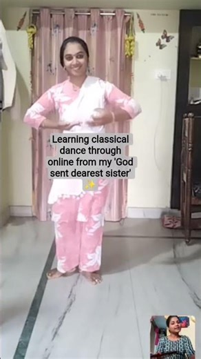 My childhood dream 💕 started learning classical dance through online #shorts #dance #viral
