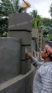 1.1M views · 10K reactions | Pillar Plaster! Square Plastering Secrets #buildsmart #skillshare #tradeskills #columnplaster #finishingtouches #learnplastering #plasteringsecrets #cementplaster #protips | Dream home maker SKM | Facebook