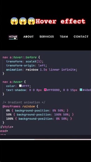 "Creative menu hover"😱😱#html #css #js #coding #phonk