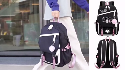 Amazon.com | tgfukt Cute Kawaii Backpack Cute Animal Cartoon Travel and Everyday Use With USB, Black | Casual Daypacks