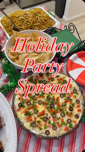 Nikki Kaja on Instagram: "Slaving in the kitchen is allll worth it when the spread is spreading!!! #christmas #Christmasparty #host #hosting #hostesswiththemostess #food #spread #merry #jolly #bright #party #whiteelephant #diy #viral #satisfying #réel #reel #holiday"