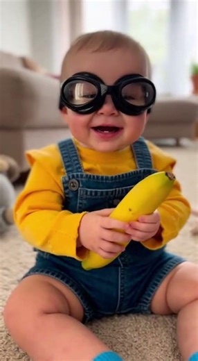 🤯 Minion Baby Says First Word 🥽🍌 #ai #baby #shorts #cute #fyp #wholesome