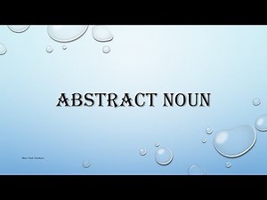 Basic English Grammar - Abstract Noun | Spoken English | Beginners English Grammar