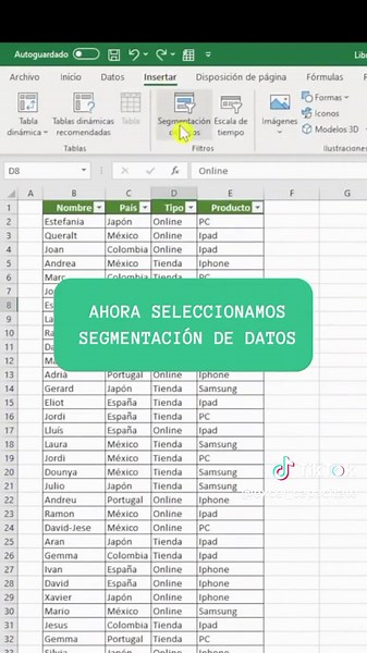 Cómo segmentar datos rápidamente en Excel