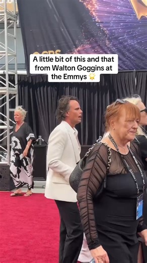 Walton Goggins has arrived to the #Emmys red carpet! See the link to watch red carpet arrivals at the Emmys. bit.ly/3I0S0hr | Entertainment Weekly