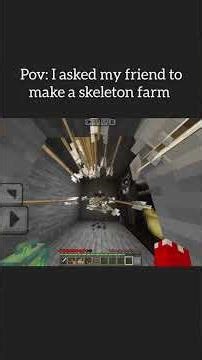 The skeleton farm 🥶 #shorts #minecraft