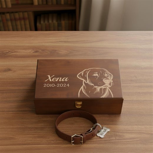 Custom Pet Ashes Keepsake Box – Personalized Dog & Cat Memorial Chest – Engraved Wooden Cremation Box – Sympathy Gift for Pet Loss - Etsy