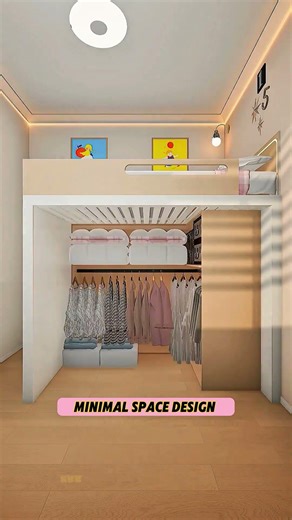Small Bedroom Space Hack: Raised Bed Design That Creates a Closet and Study in Just 6 sqm