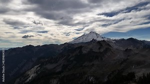 Mt Baker Washington panning from Table Mountain to Mt. Baker fall 2023 leaves changing Baker still has snow