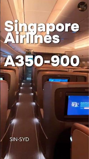 Singapore Airlines A350-900 Business Class Cabin ✨ SIN → SYD ✈️
