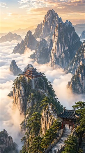 Peaceful Chinese Bamboo Flute & Guzheng | Mystical Mountain Scenery for Deep Relaxation