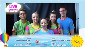 12 reactions | Get ready to dance, sing, laugh and spread the holiday cheer with Hi-5  Don't miss their much awaited Christmas Holiday show at your favorite Robinsons Malls #Hi5Christmas #HowToHolidayAtRobinsonsMalls ❄  Robinsons Metro East - December 14 at 2:00 PM & 4:00 PM  Robinsons Place Manila - December 15 at 2:00 PM & 4:00 PM  Robinsons Galleria - December 16 at 1:00 PM  Robinsons Magnolia - December 16 at 4:00 PM & 6:00 PM | Robinsons Malls | Facebook