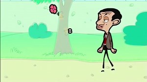 憨豆先生卡通版：小丑努力表演想要吸引憨豆的目光