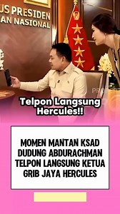 604K views · 9.7K reactions | Menurut pemberitaan, Hercules mengaku merasa takut dan kapok setelah menerima telepon langsung dari Dudung yang juga menyampaikan pesan dari Presiden Prabowo Subianto, terutama terkait perintah pembubaran organisasi yang meresahkan. Momen ini menjadi perhatian publik karena menunjukkan ketegasan aparat dan pemerintah dalam menanggapi potensi gangguan keamanan serta upaya meredam konflik antar tokoh masyarakat. Owner：Aditya | Warta NTT | Facebook