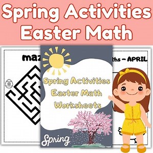 Spring Activities Easter Math  Worksheets - April Spring Break Activities
