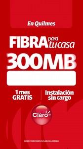 Conectate en tu casa 🏠 con 300MB por $15.999 finales x mes. Tenés 1 mes GRATIS Instalación sin cargo 🤩. | Claro Argentina
