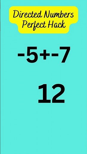 Negative Numbers Made Easy in 30 Seconds! #MathTricks
