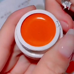 🧡 PUDDING GEL ORANGE DESIGN 🧡 https://emmanailstore.us/product/5g-pudding-mud-gel/ | Emma Manicure & Pedicure