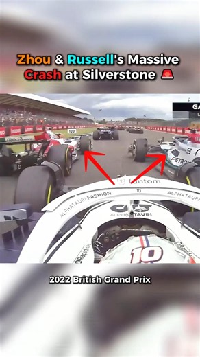 Zhou & Russell's Massive Crash at Silverstone 🚨