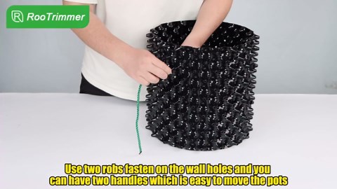 Air Pruning Planters 5 Gallon 6-Pack, Sturdy Plastic Roots Control Planter Container for Fruit Vegetable Garden Orchard, Size 12"x12",Black