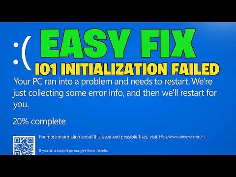How To Fix IO1 INITIALIZATION FAILED Blue Screen Error in Windows - NEW