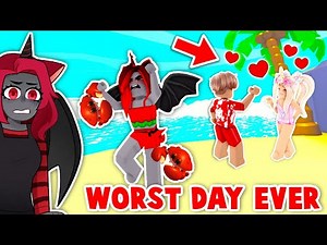 The WORST DAY EVER At The BEACH In Adopt Me! (Roblox)