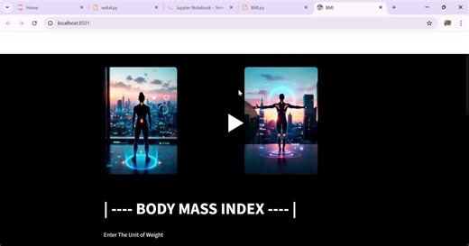 🧮 BMI Calculator | Python Streamlit 🚀 Built an interactive Body Mass Index (BMI) Calculator using Python 🐍 and Streamlit. The app allows users to enter weight and height in multiple units (kg… | Shivansh Vishwakarma