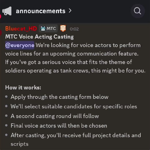 Voice Acting Challenge in Multi-Crew Tank Combat