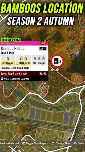 FH 6 Season 2 Autumn Bamboos Location #forzahorizon6 #map #guide #shorts