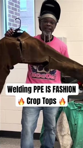 Welding PPE IS FASHION! #croptop #welding #welder #fashion #jacket #construction #entrepreneur