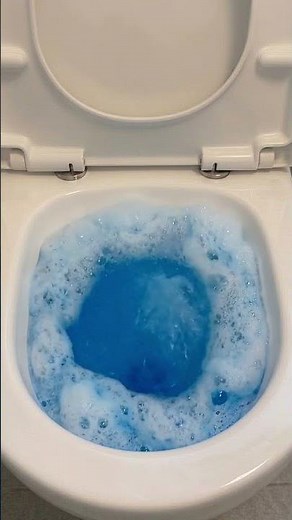 Satisfying asmr deep Blue Foam Toilet Deep Cleaning 🧼✨#asmr #cleaning