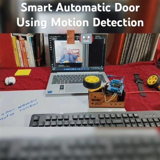 Smart Automatic Door Using Motion Detection 🚪🤖 | Arduino + Webcam Magic #arduinotraining