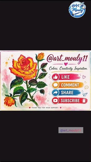 Easy Water Coloring Painting for Beginners 🥰 #watercolorpainting #shorts #shortsfeed #painting #rose
