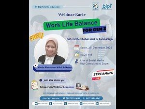 Webinar Work Life Balance for Gen Z