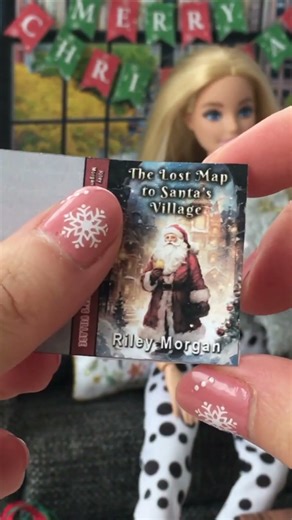 DIY Mini Christmas Books #christmas #dolls #miniatures