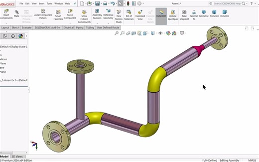 Solidworks管道布线教程