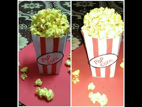 DIY popcorn box || How to make diy popcorn box in easy way