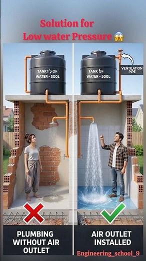 Why Your Water Flow is Weak? Install an Air Vent Pipe! | Plumbing Mistake vs Perfect Setup |