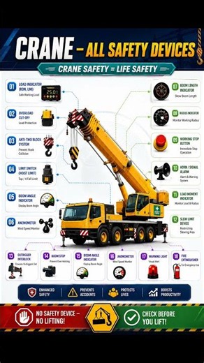 Crane All Safety Devices :#shorts
