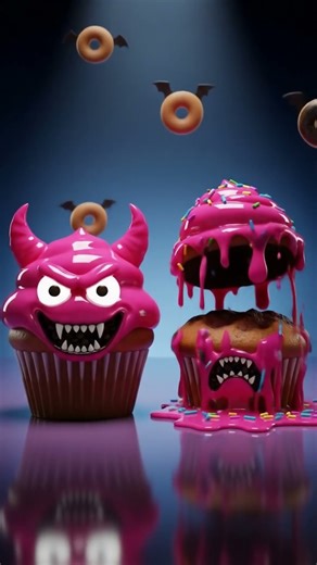Cupcake Catastrophe – Devil Cupcake vs Melting Muffin | 3D Funny Horror 4K