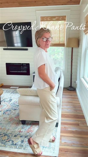 Khaki Wide Leg Cropped Pants — Versatile Summer Staple