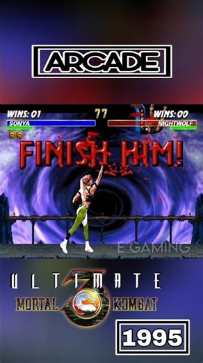 Ultimate Mortal Kombat 3 1995 Arcade | Sonya Friendship - Flowers