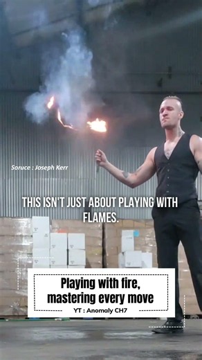 Incredible Fire Performance 🔥 Amazing Flame Spinning Skills #Shorts