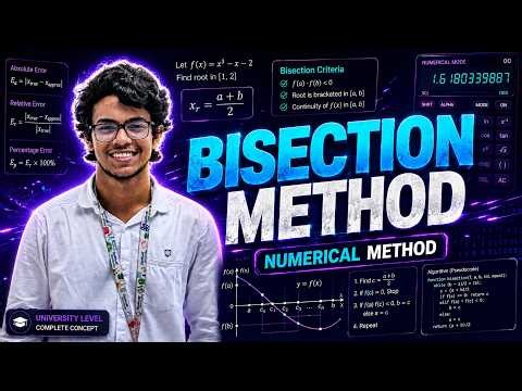 Bisection Method in Numerical Analysis (Bangla Tutorial) | CSE & Engineering