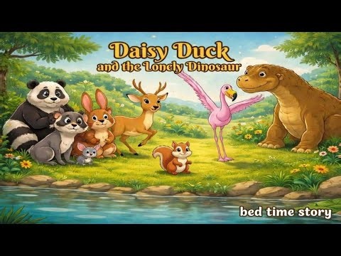 Daisy Duck and the Lonely Dinosaur 🌙 Bedtime Story for Kids | Relaxing Sleep Story