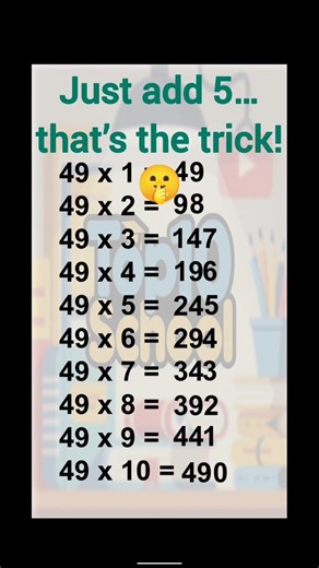 Multiplication Table of 49 Trick! 😱🔥 #shorts