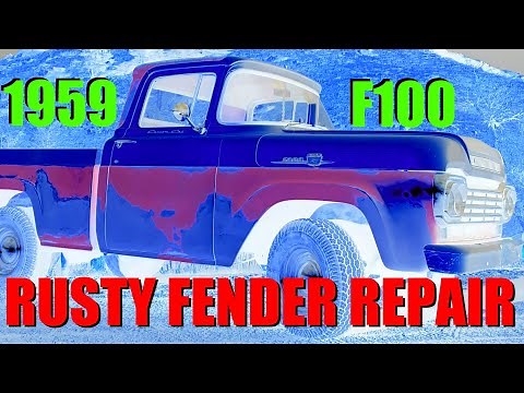 1959 Ford F100 Truck Fender Rust Repair Welding Body Work! F100 Episode 8