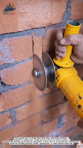 🔥 Double Blade Wall Cutter – Precision Brick Groove Tool You Need! 🔥