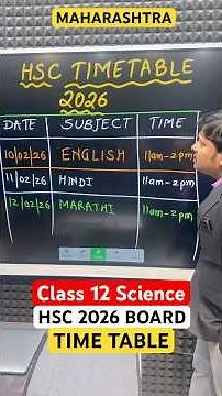 Class 12 Time Table Science Subject & Date Wise #dineshsir #class12 #maharashtraboard #timetable