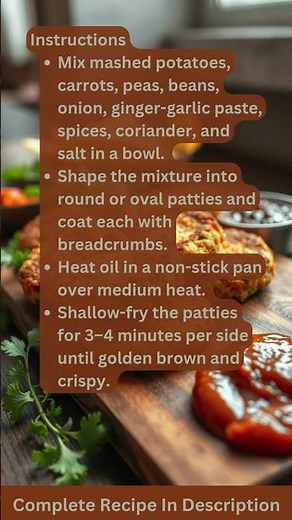 Vegetable Cutlet Patties Recipe by What Shall I Cook